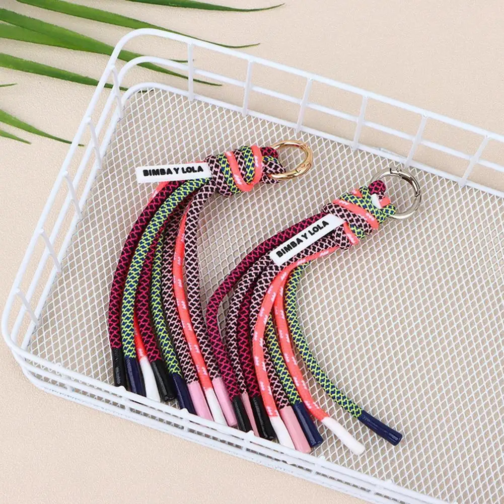 Colorful High-quality Hardware Anti-theft Keychain Key-chain Woman Bag Keychains for Womens Bags Decorative Pendant Tassel 250616