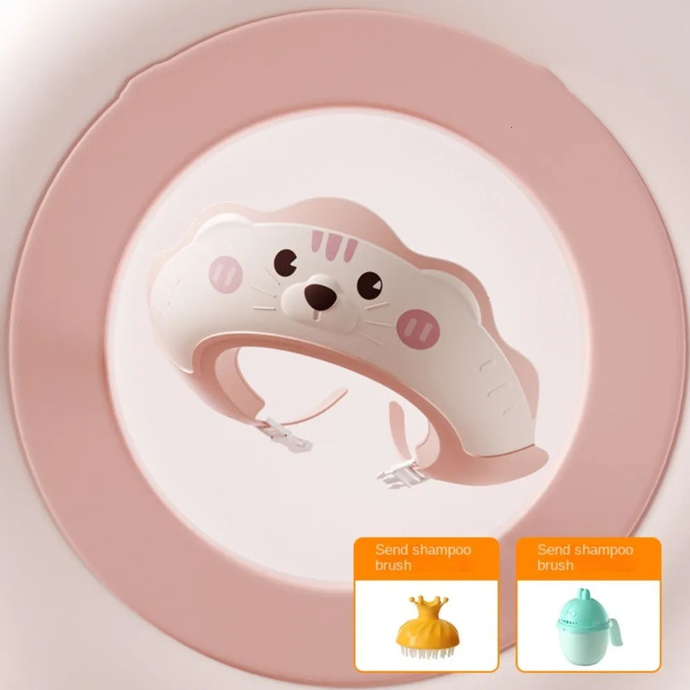 Shampoo Artifact Baby Shower Cap Hair Shield Ear Protection Hair Wash Hat Adjustable Safe Bath Head Cover Kids 250617