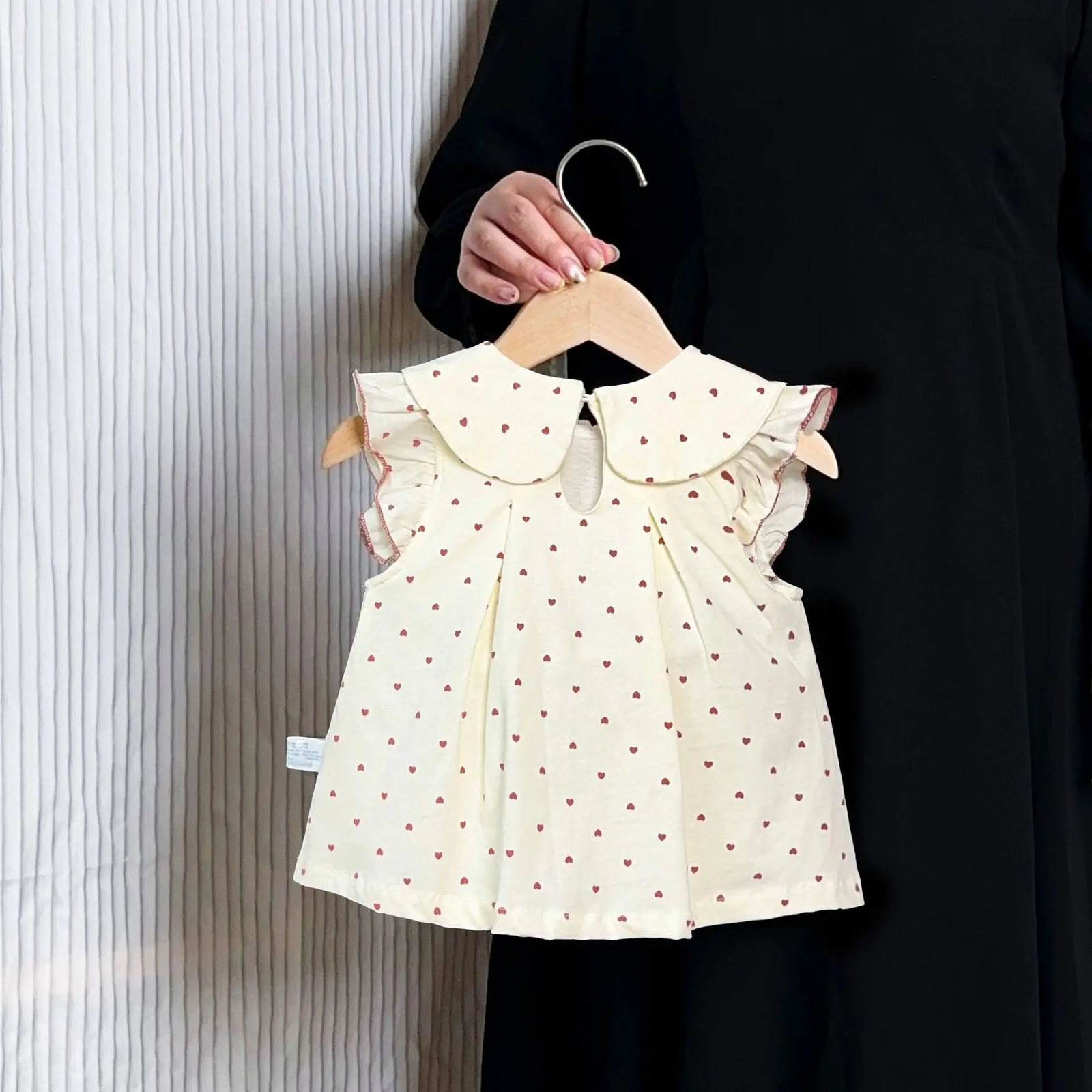 0-2 Y Baby Girls Clothes Toddler Girls Bodysuit Infant Girls Dress One Piece Full of Heart Print Infant Outfit 250617