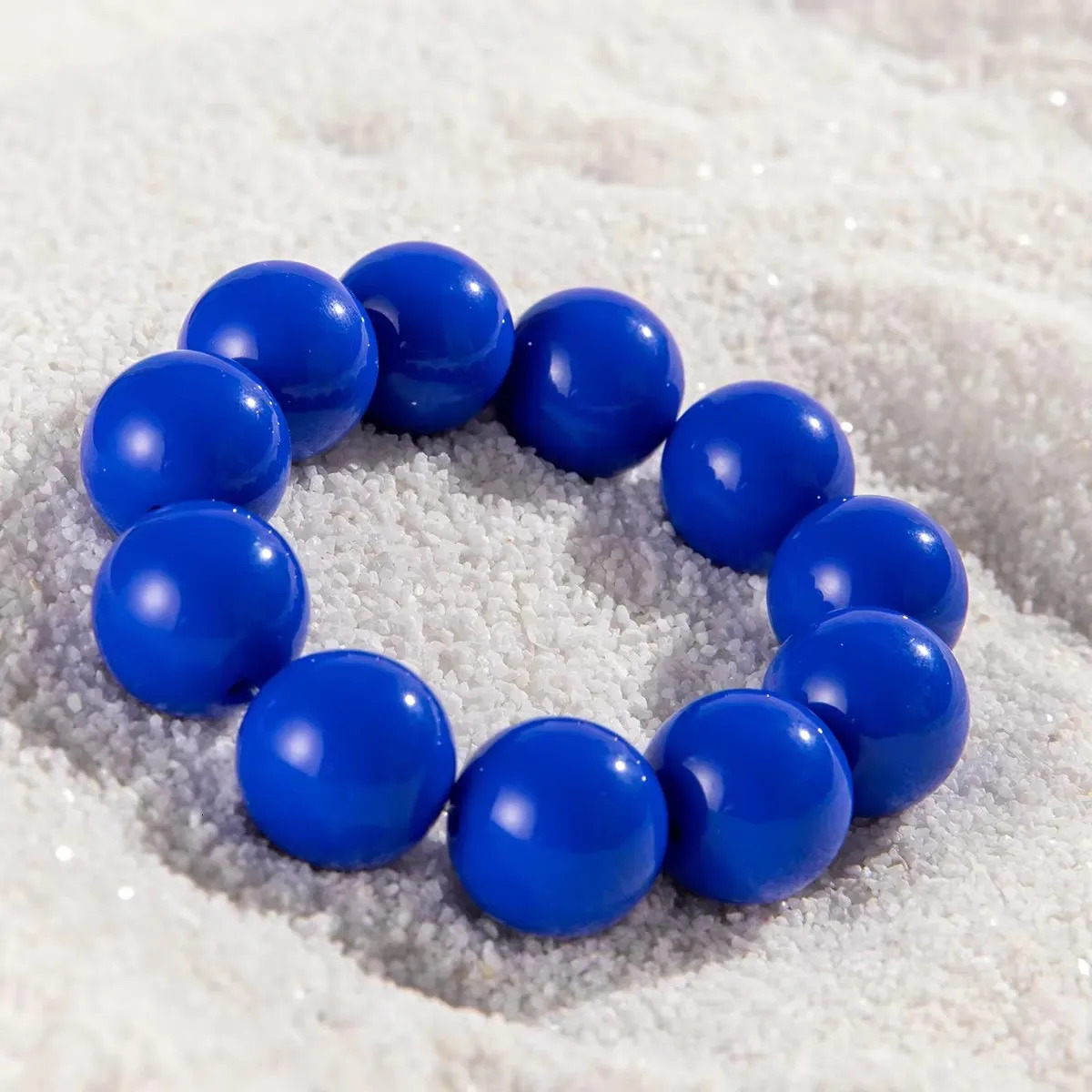 Tocona Arrival Colorful Big Bead Bracelets for Women Personality Punk Resin Holiday Jewelry Accessories Wholesale Gift 250616