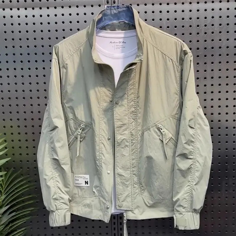 Workwear Jacket Mens Casual Versatile Trend Spring Collar Assault Jacket Mens Hooligan Handsome Youth Trendy Top 250617