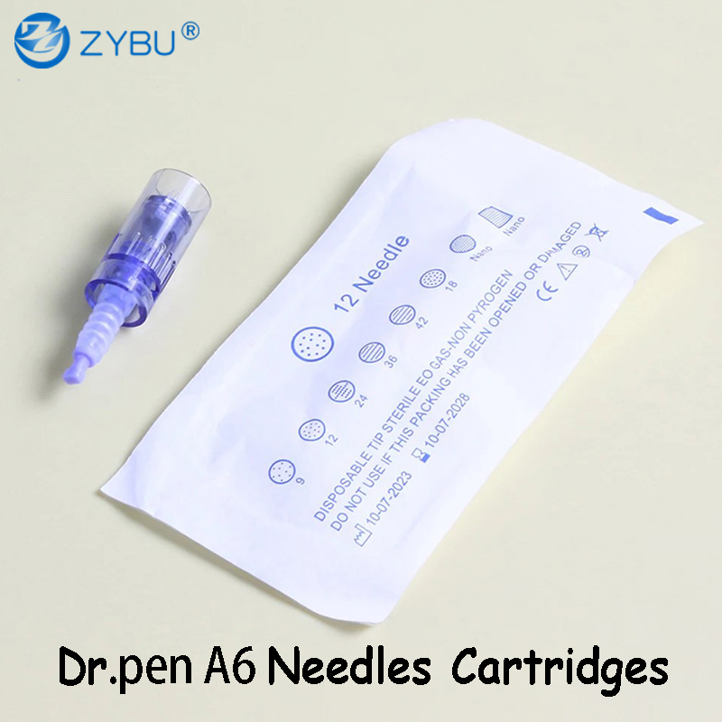 Dr Pen A6 Nano 50-Pack Cartridges Needle Sets - Dermapen MTS Heads Nano 12 Pin 24 Pins 36Pin 42Pins 1 3 5 7 9 PMU Tips