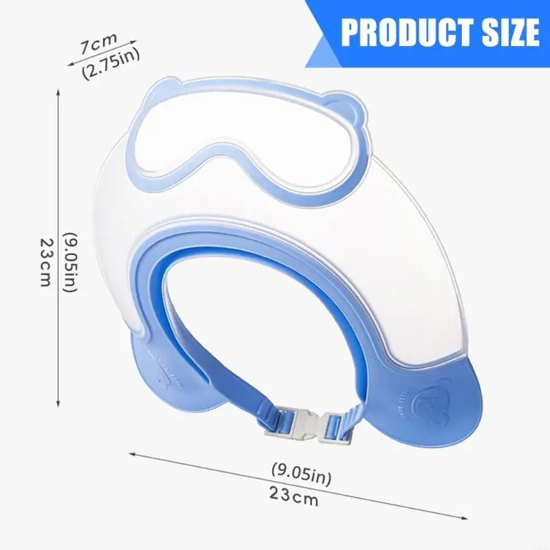 C5AA Bath Hat Adjustable Protective Hair Washing Caps for Toddler Cartoon Shower Caps Enjoy Safe Bath Hour 250617