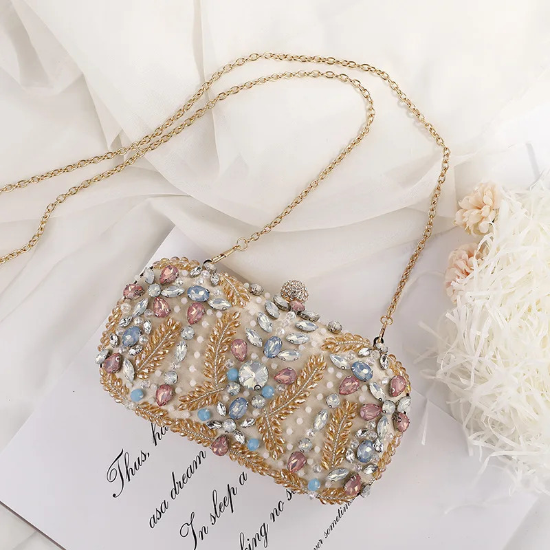 Womens Evening Bag Bridal Clutch Party Wedding Female chain shoulder Purse Bags Crystal Handbags 250614