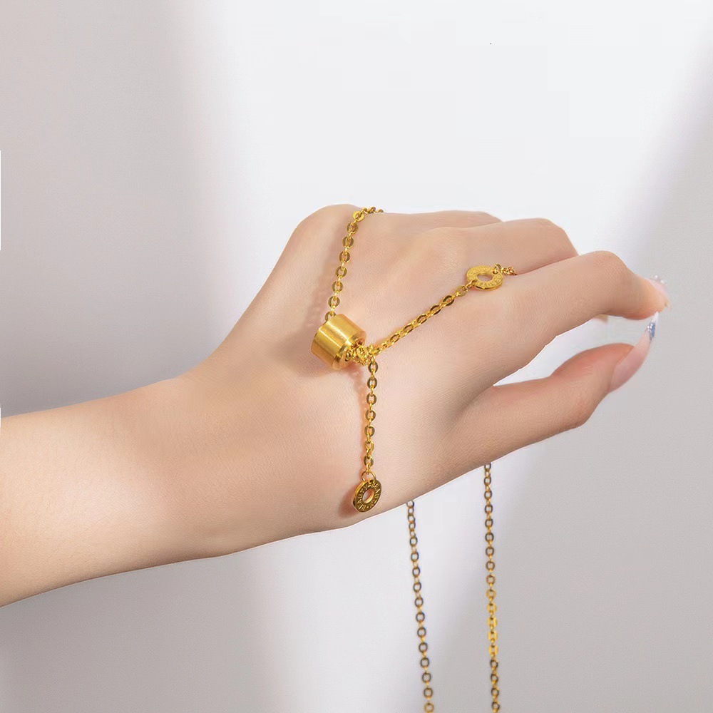 Fashion Light Tassel Matte Small Waist Necklace for Women High-end Design Titanium Steel Non-fading Jewelry