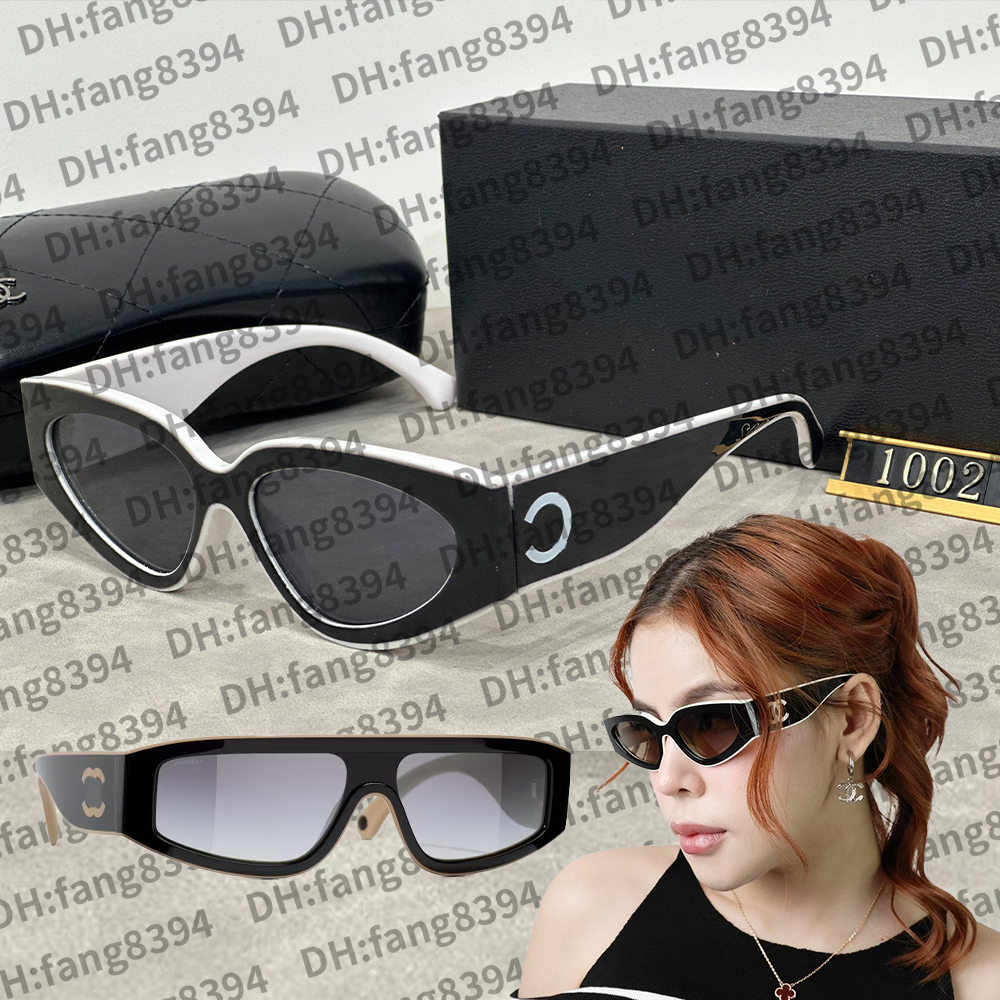 shield sunglasses for women color blocking designer C sunglasses Cat Eye men trend gift glasses Beach shading UV protection polarized with box good