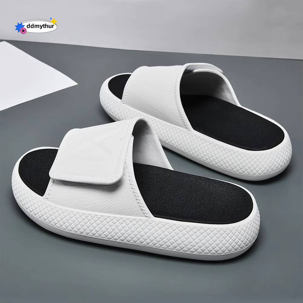 Pillow Slippers Thick Sole House Slides Adjustable Strap Recovery Sandals Indoor Outdoor for Women and Men ddmythur