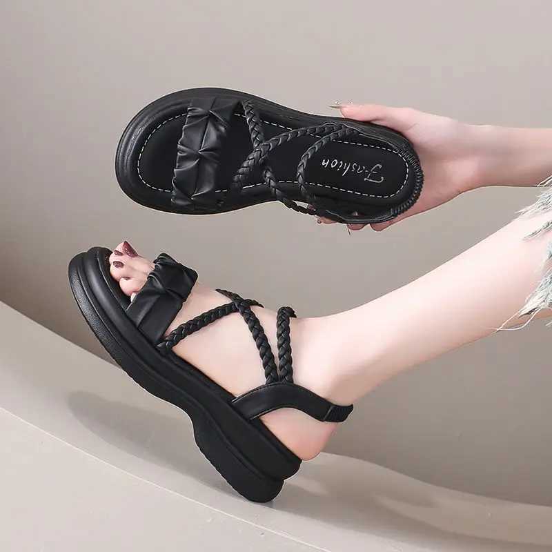 Ladies Shoes Roman Style Beach Platform Outdoor Womens Sandals 2025 Trending High Quality Footwear Summer Sale On The Best Shoe M250617