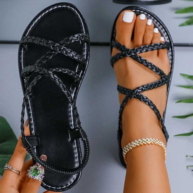 Womens Sandals Sexy Summer Shoes For Woman Summer Sandals 2025 New Flat Sandals Chaussures Femme Beach Shoes Female Footwear Z250617