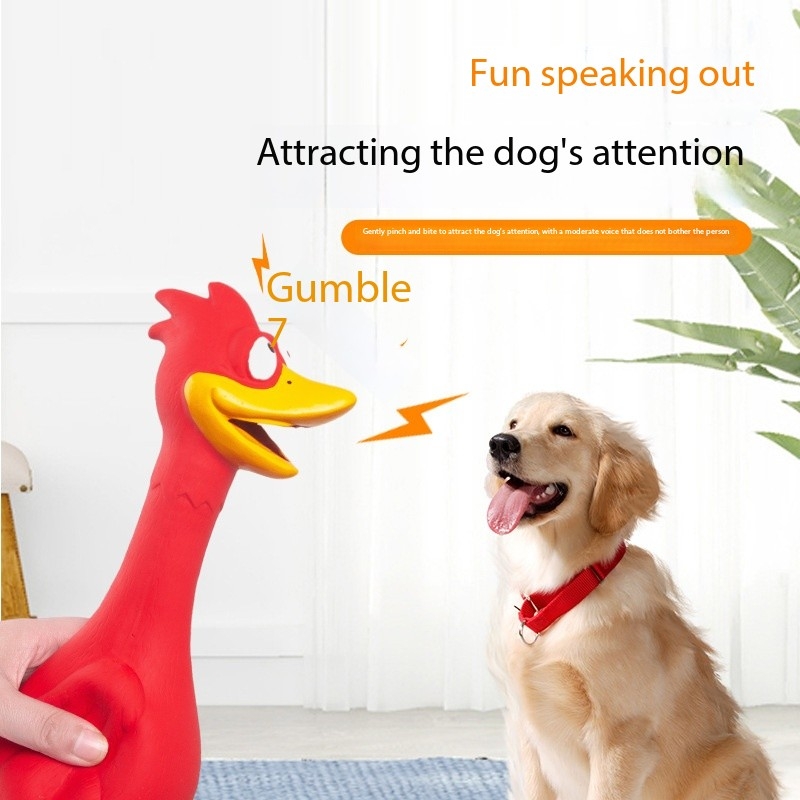 Latex Screaming Chicken Pet Toys Squeaky Chewy Teething Rubber Puppy Dog Toys 2pcs/Pack