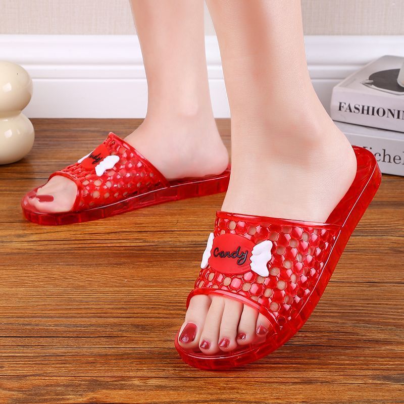 Women's summer slippers, crystal jelly anti slip transparent shoes, odor proof women's sandals, designer sandals, women's sandals