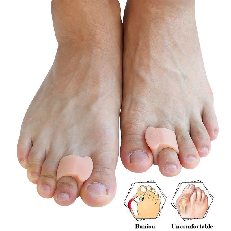 Pexmen 2/4/10Pcs Soft Gel Toe Separators Toe Spacers Bunion Corrector for Overlapping Hallux Valgus and Hammertoe Foot Care Tool 250613