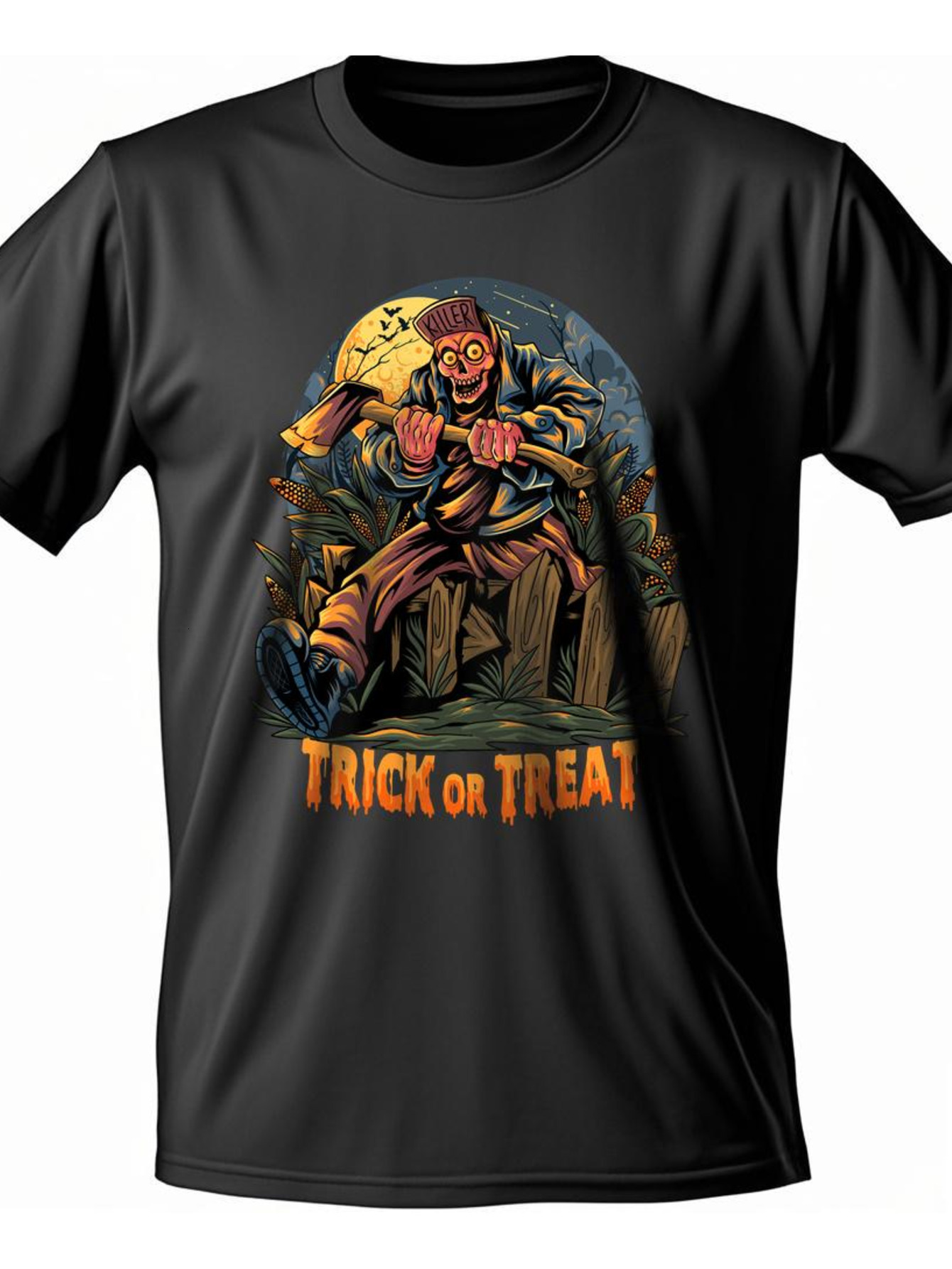 Dongdumaoyi Black Short Sleeve Men White T Shirts S-3Xl Graphics Adult Cotton Round Collar Text 180G Halloween 098e