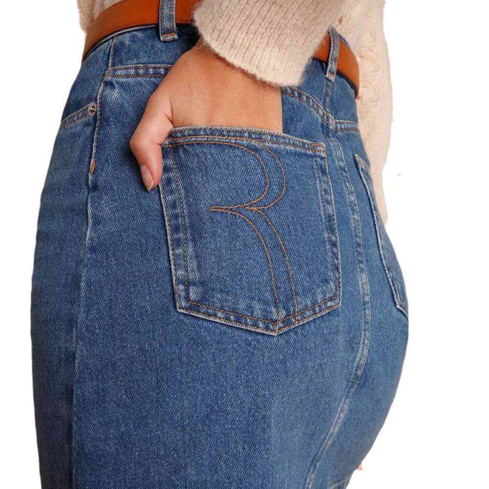 Floral Dress Vestidos Dresses for Woman 539 Autumn Winter New 2025 Denim High Waist Slim Fit Ultra Short Mini Skirt Versatile Simple Women
