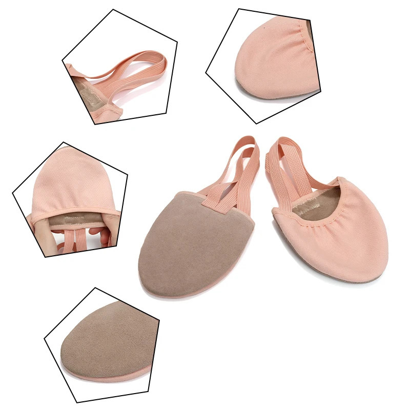 Girls Ballet Dance Shoes Half-palm Shoes Rhythmic Gymnastics Shoes Womens Childrens Suede Half Foot Toe Shoes Belly Dance Shoe 250613