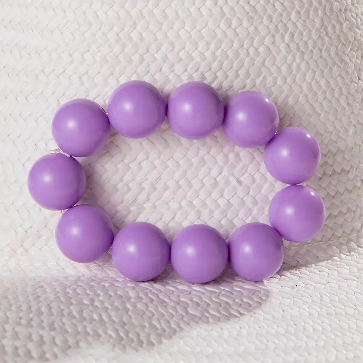 Tocona Arrival Colorful Big Bead Bracelets for Women Personality Punk Resin Holiday Jewelry Accessories Wholesale Gift 250616