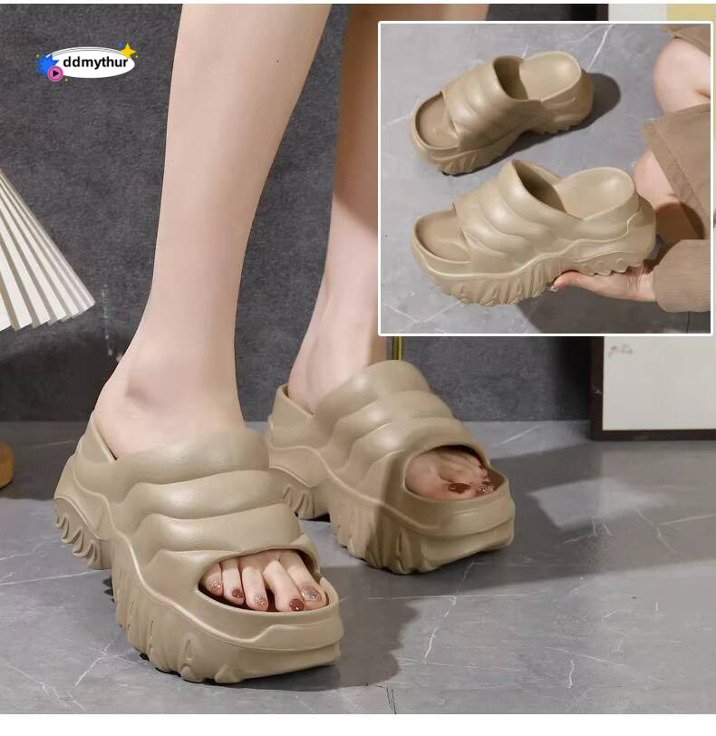 for Women Platform Flat Wedge Ankle Buckle Summer Beach Sandals Open Toe High Heeled Slippers Slip On Slides ddmythur