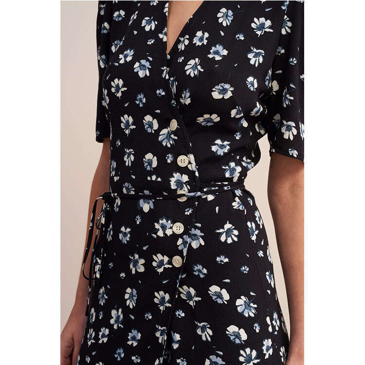 Undefined Devise Tender 114#ref Rayon Floral Print Tea 2025 Summer New French Style Womens Dress