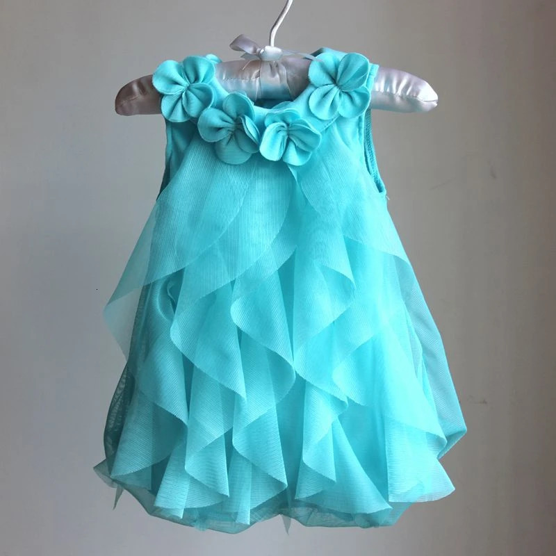 Kids Toddler Baby Girl Dress Summer Chiffon Evening Birthday Party Dresses for Girls Clothes Headband 250617