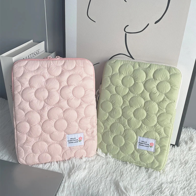 Cute Flower Laptop Sleeve For Ipad11 Air Pro13.3 14 15 16 Dell 15.6 Inch Tablet Bag Protective Laptop Bag 250605