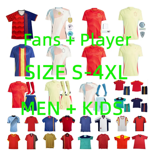 2025 SpAiN LAMINE YAMAL Soccer Jerseys 24 25 26 Espana Retro OYARZABAL JOSELU FERRAN WILLIAMS JR. MORATA ALEX B. FABIAN ZUBIMENDI MERINO football shirts men kids Kits