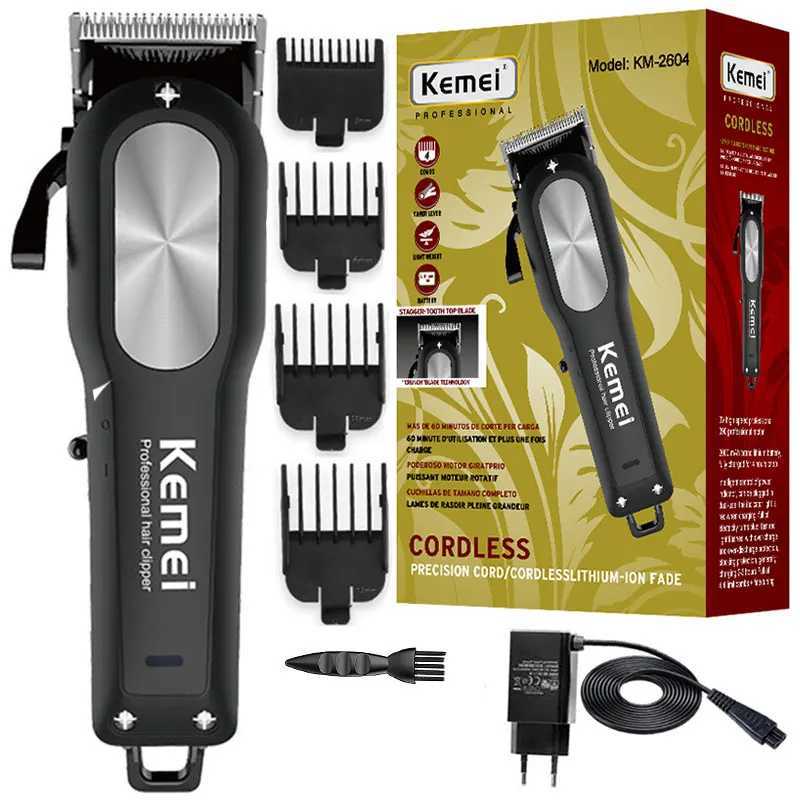 Kemei 2604 Adjustable Electric Hair Clipper Rechargeable Hair Trimmer Powerful Barber Cordless For Men Haircut Machine Lithium R250926