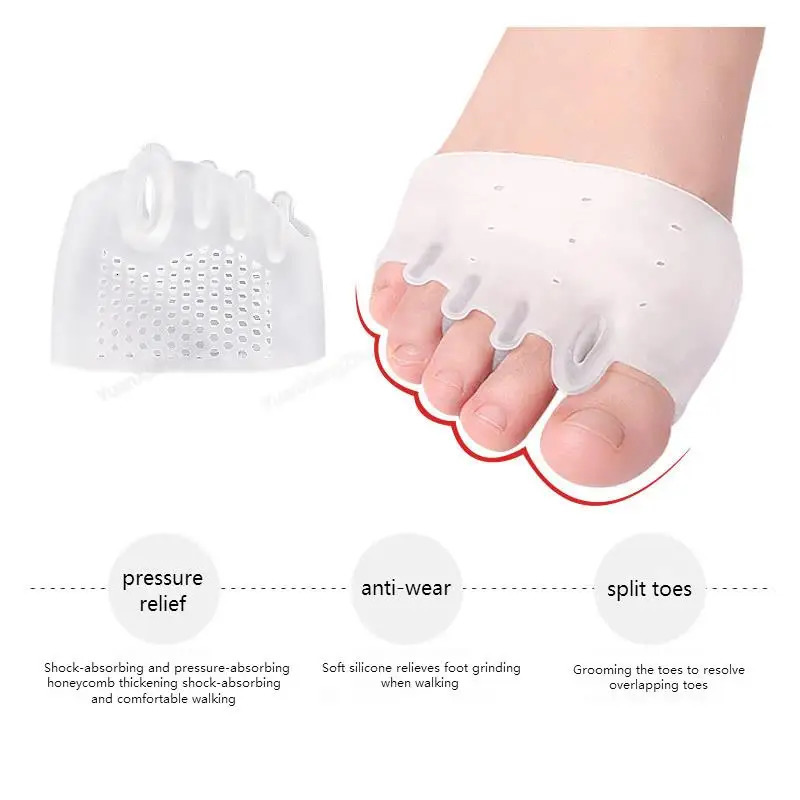 Forefoot Pads Shoe Pad Silicone Insoles Orthopedic Comfortable Shoe Insoles Women Toe separator Foot Care Products Pain Relief 250613