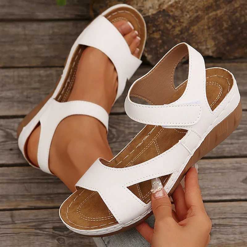 Womens Sandals 2025 Summer Sandals Women Heels Sandalias De Mujer Casual Wedges Footwear Summer Shoes Woman Soft Heeled Sandals Z250617