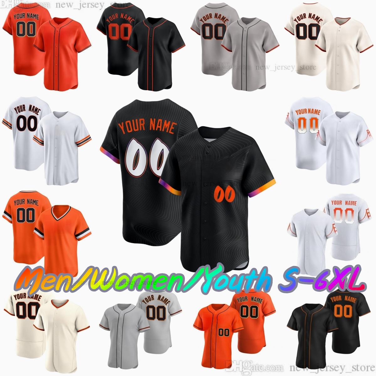 DIY Custom S-6XL 2025 New 51 Jung Hoo Lee Baseball Jersey Stitched 62 Logan Webb 5 Mike Yastrzemski 31 LaMonte Wade Jr. 2 Willy Adames Clark Jerseys