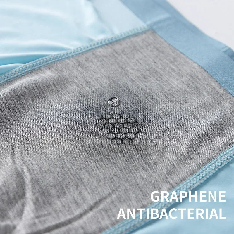 MiiOW Men Boxer Briefs Summer Ultra-thin Ice Silk Mens Underwear 3A Graphene Antibacterial Man Boxershort Seamless Male Panties 250614