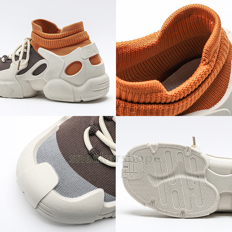 2025 New Designer Shoes platform sneakers womens trainers Mesh breathable socks shoes Trendy Lace Up design Casual Comfortable summer autumn women sho