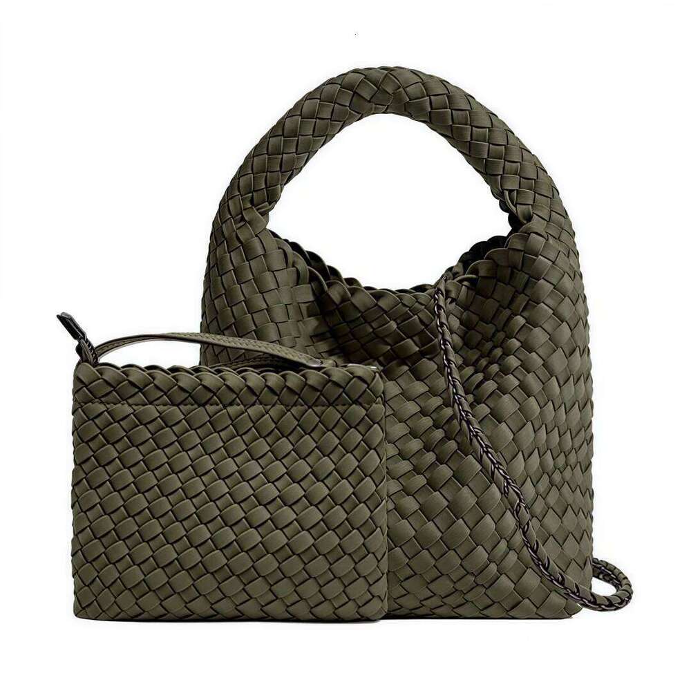 Neoprene Weave For Women Ladies Crossbody Handbag Trendy Shoulder And Bucket Bag, Top-Handle Tote Hobo Satchel With Purse