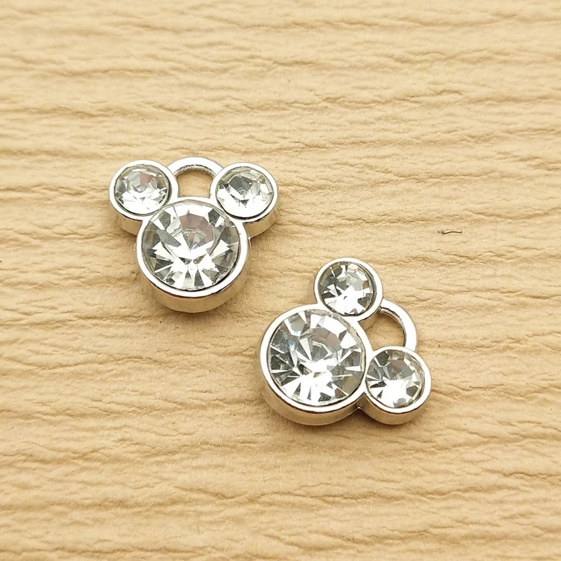 10pcs Crystal Cartoon Charm for Jewelry Making Necklace Earring Pendant Diy Accessories Craft Supplies 250609