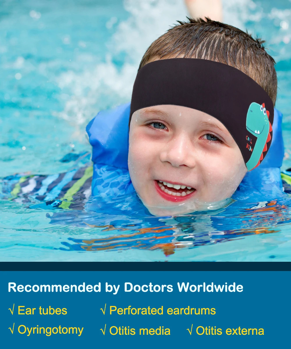MoKo Swimming Headband for Kids Adults Children Neoprene Cute Swimmers Waterproof Ear Hair Band for Men Women 250617