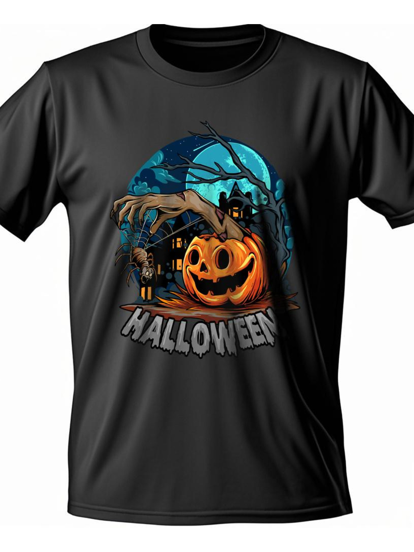 Dongdumaoyi Round Collar T Shirts S-3Xl Black Graphics Short Sleeve Men Cotton White Adult 180G Halloween 153e