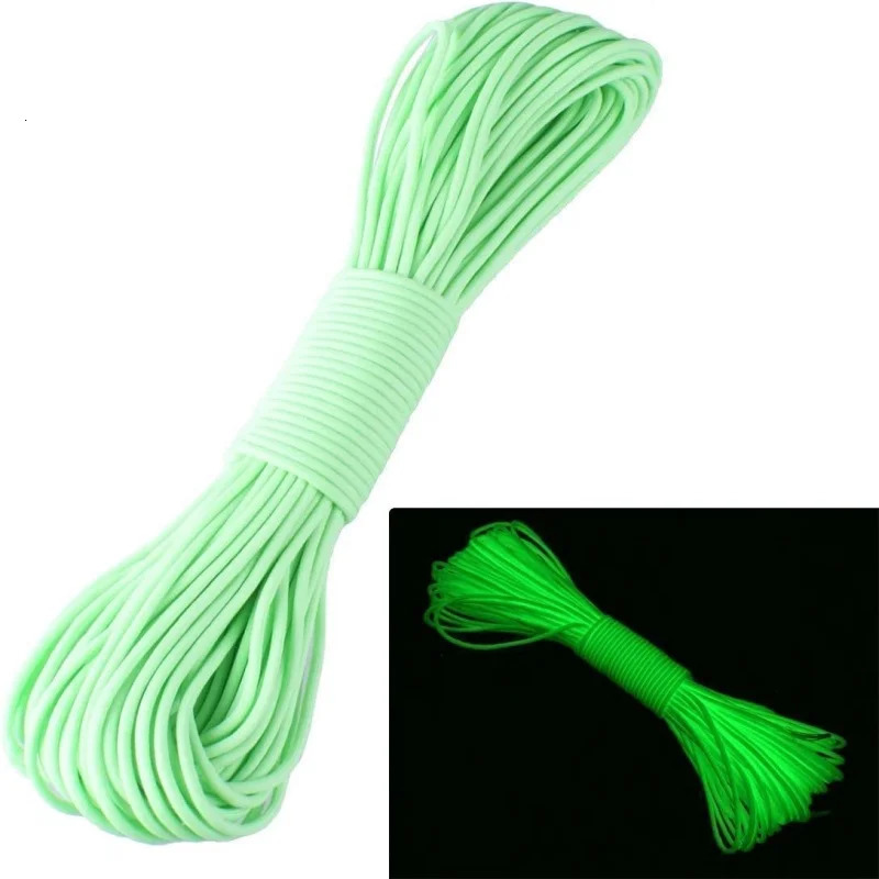 Luminous Rope 9 Strands 4mm Fluorescent Paracord Nylon 550 Tent Cord Outdoor Parachute Camping Lanyard Survival Glow In The Dark 250611