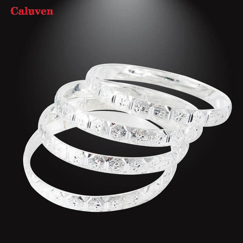 Dubai Silver Bangles High Quality Women Bride Jewelry Gold Color Ethiopian Indian bangle African Middle East Bangles Bracelets 250616