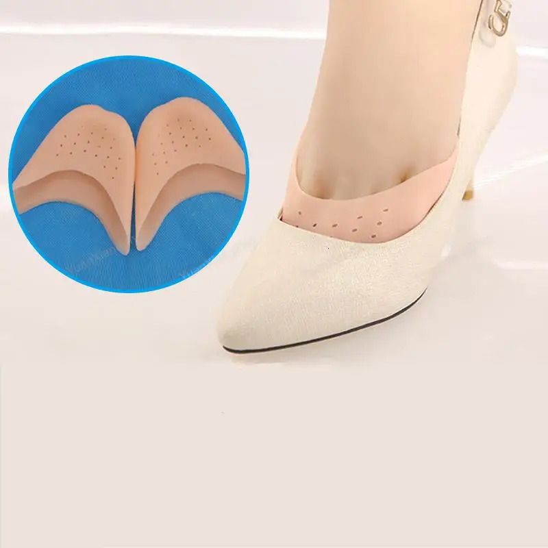 Silicone Toe protection Forefoot Pads Insoles Comfortable Shoe Pad Pain Relief Silicone Non-slip Shoe Insole for Women Foot Care 250613
