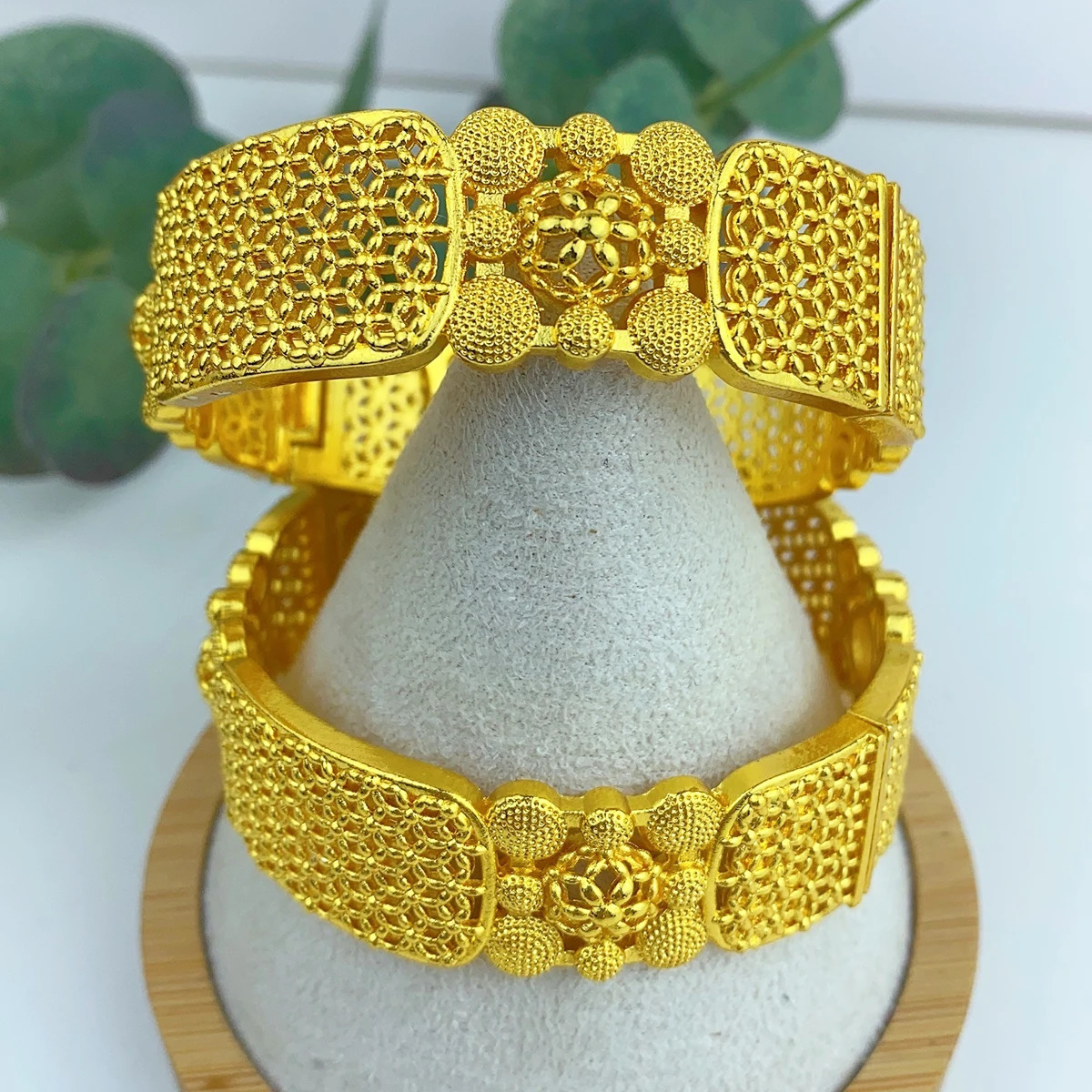 ANIID African Charm 24k Gold Plated Bangles For Women Arabic Bridal Dubai Indian Bracelet Nigerian Wedding Jewelry Party 250616