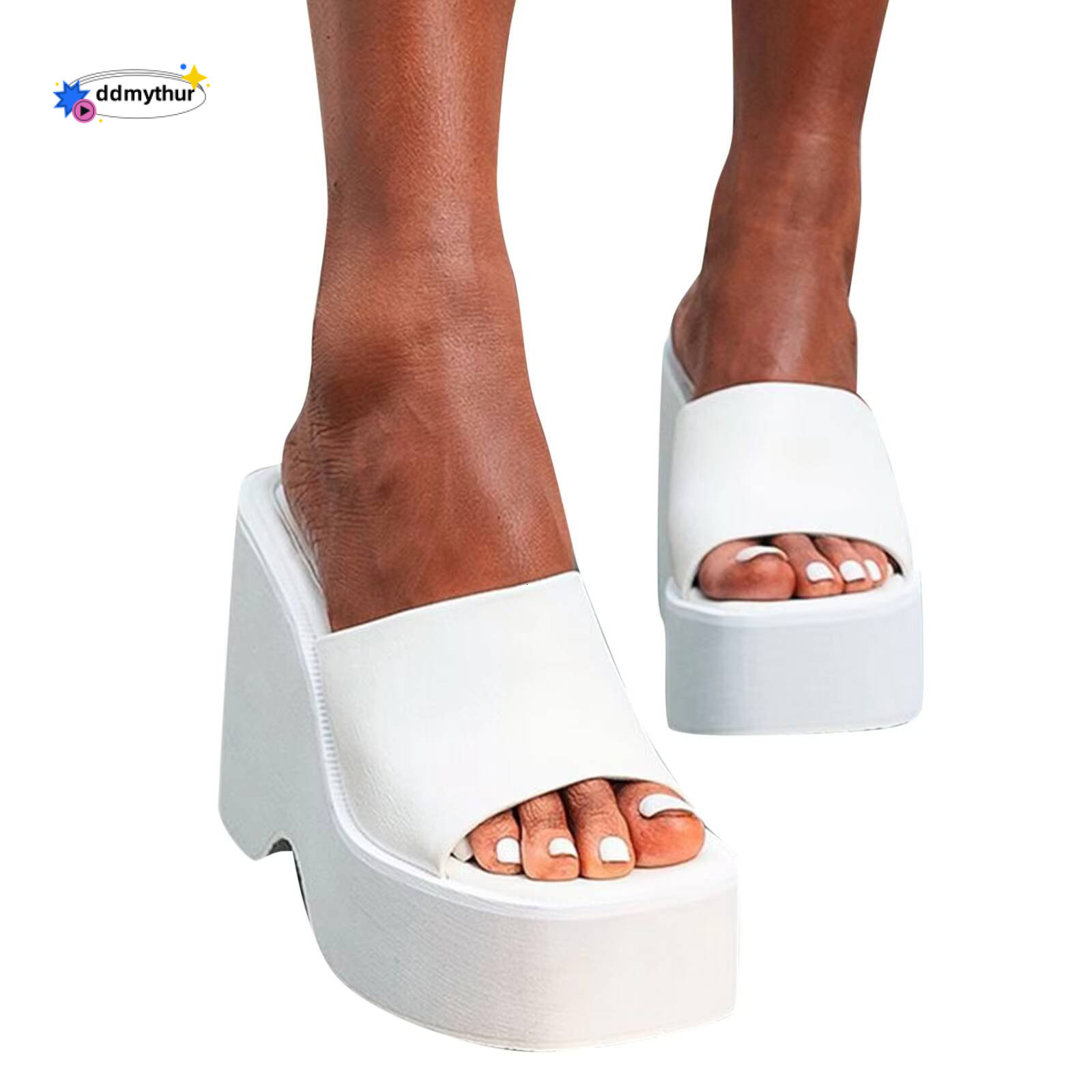 Women Solid Large Size Platform Wedge High Heel Open Toe Sexy Style Sandalias Mujer Elegant Summer Sandals ddmythur