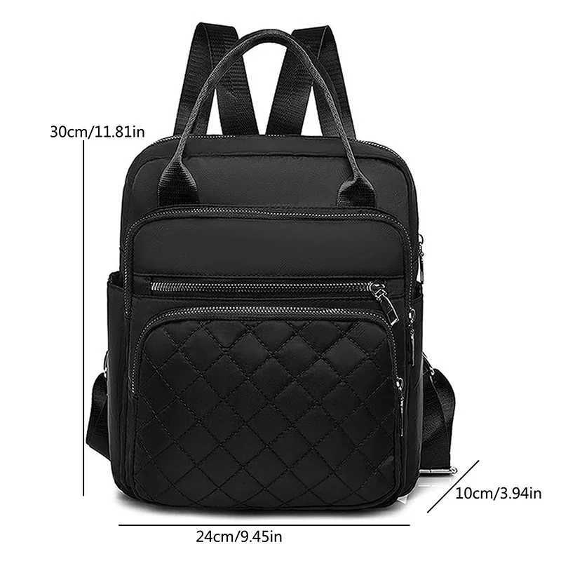 Waterproof Womens Shoulder Bags Female Large Capacity Oxford Rucksack Black Purse Casual Ruck Z250617