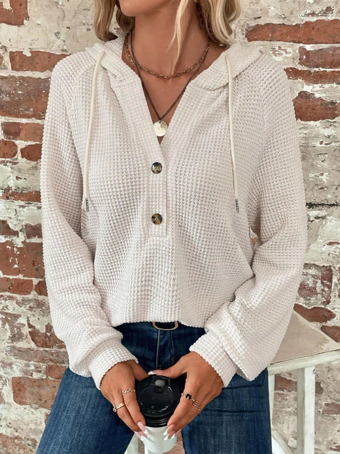 Women Oversized Hoodie Solid Color Zip Up Pullover Fall Winter Casual Streetwear Work Daily Wear Warm Fleece 250612
