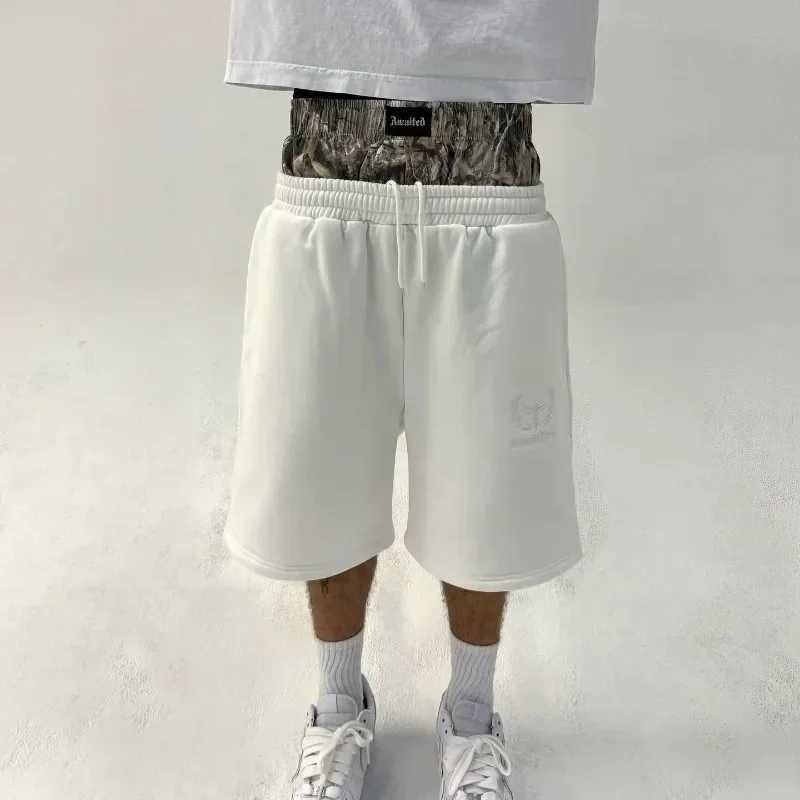 2025 New Summer Y2K Retro Shorts Camouflage Pattern Double Waist Embroidered Streetwear Men Women Harajuku Hip Hop Sports Shorts Z250617