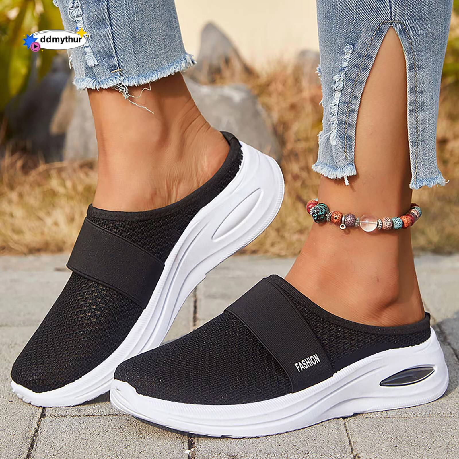 Summer Shoes For Women Flat Elegant Wide Feet Sandals Leisure Women'S Slippers Walking Zapatos Mujer 2025 Tendencia ddmythur