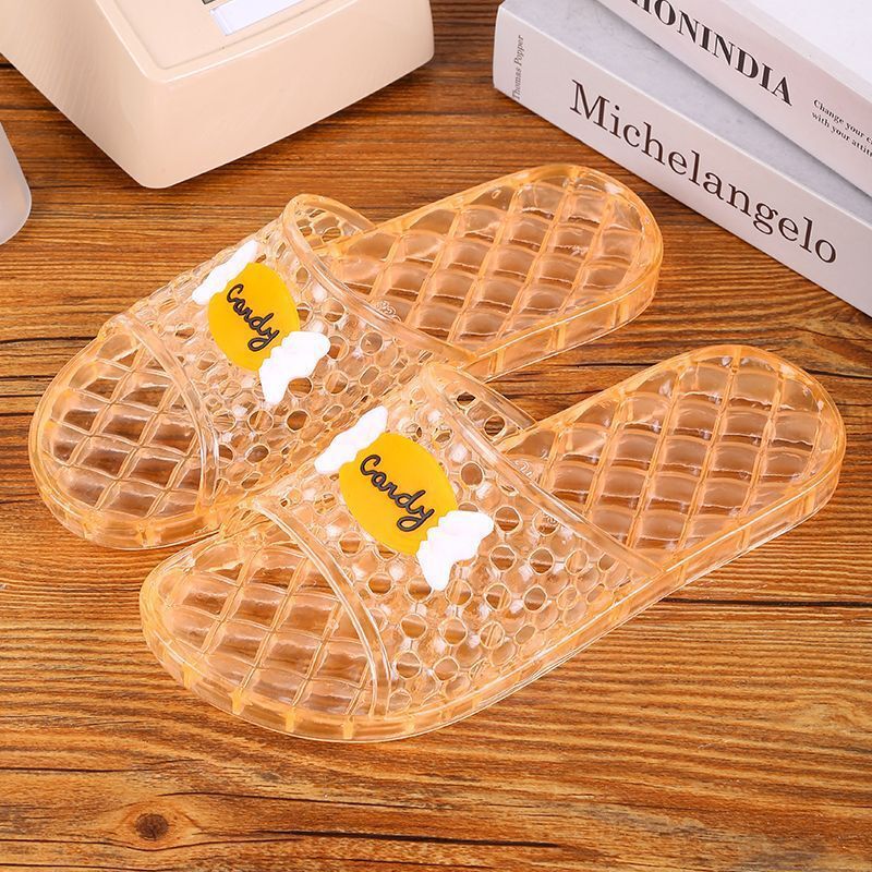 Women's summer slippers, crystal jelly anti slip transparent shoes, odor proof women's sandals, designer sandals, women's sandals