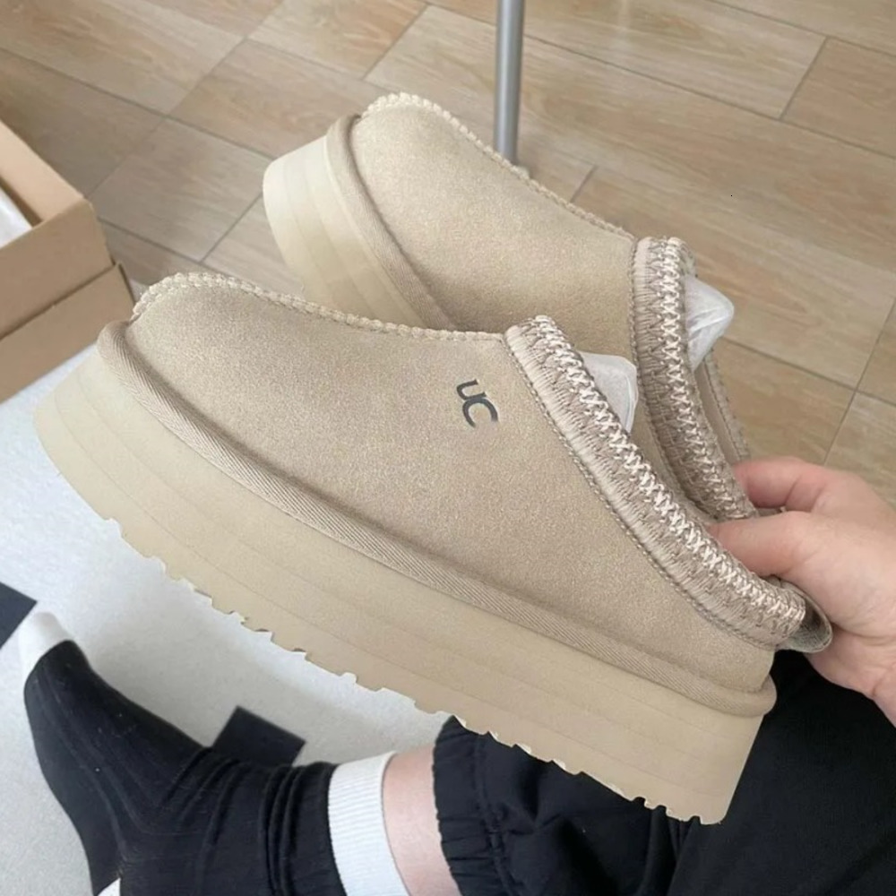 designer fluffy snow boots mini women slippers winter australia tasman platform fur slipper ankle wool shoes sheepskin leather casual outside