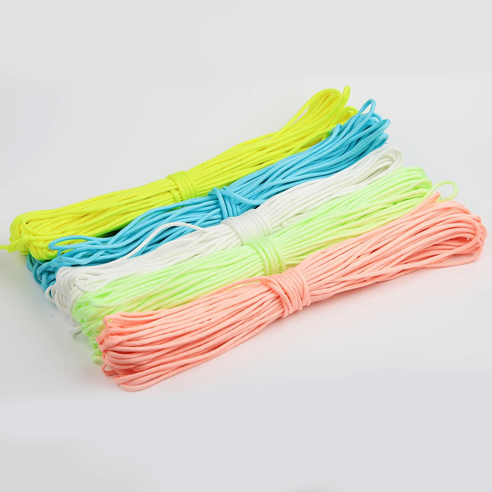 9Core Luminous Paracord Rope 550lb 4mm Nylon Tactical Survival Parachute Glow Dark Outdoor Lanyard Camping Tent Cord 250611