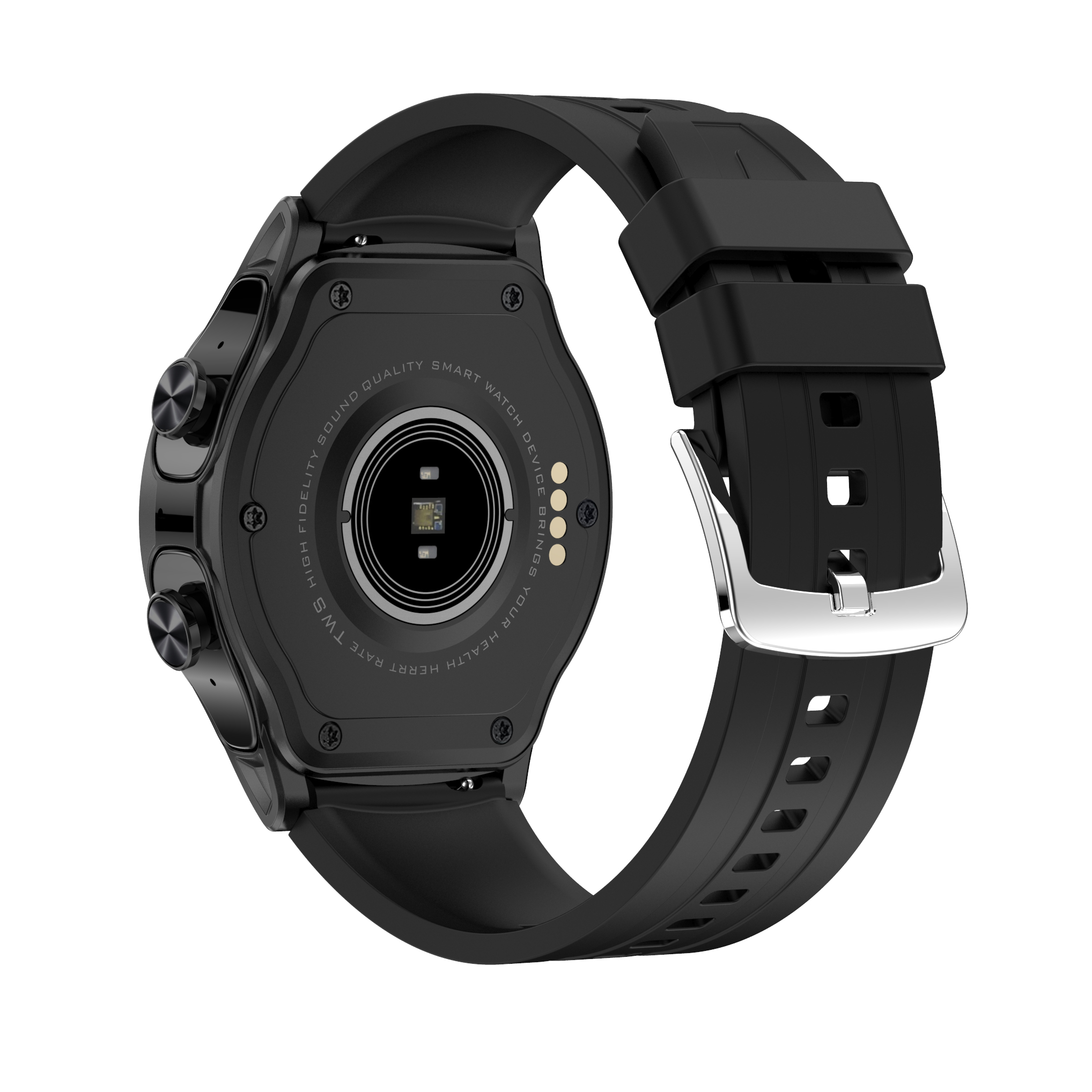 GT66 New Touch Screen Smart Watch Bluetooth Headset 2 In 1 Men Sports Fitness Tracker Electronic Watch Blood Pressure Monitor
