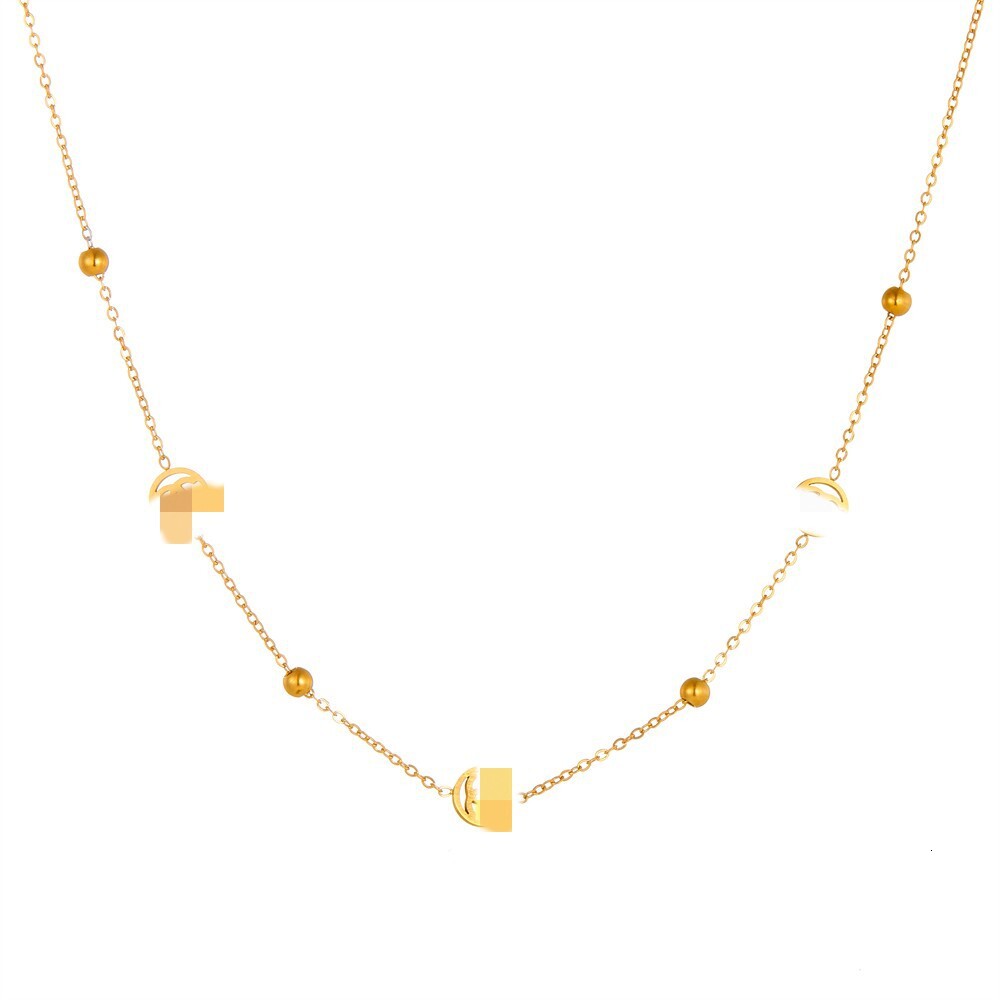 Style Stainless Steel Non-Fading Gold-Plated High-End Necklace for Women