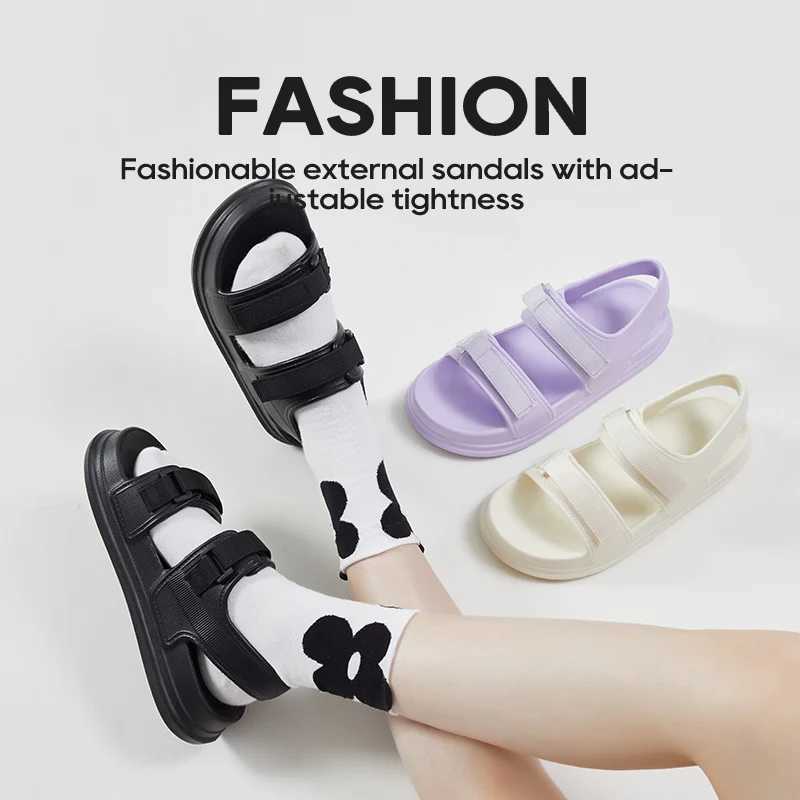 UTUNE Fashion Patch Womens Sandals Summer Comfortable Platform Shoes Beach Outside Purple Slides Thick Sole Non-slip Slippers Z250617